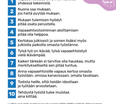 Kuinka saada nuoria mukaan vapaaehtoistyön pariin